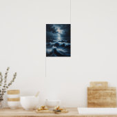 Stormy Ocean Abstract Seascape Art Poster (Küche)