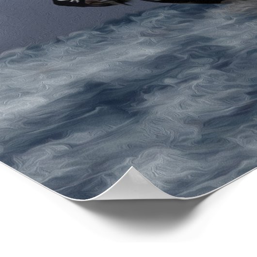 Stormy Ocean - Pirate Ship Artwork Poster (Ecke)