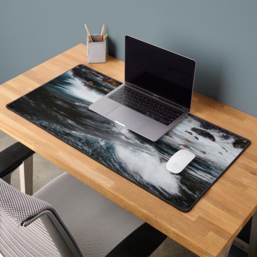Stormy ocean waves, art photo schreibtischunterlage (Büro 2)