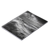 Stormy Ocean Waves Black Notebook Notizblock (Linke Seite)