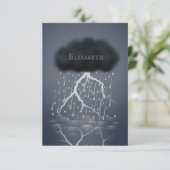 Stormy Rain Cloud in Dark Dreamscape Personalisier Dankeskarte (Stehend Vorderseite)