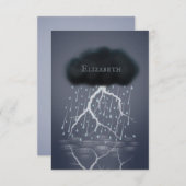 Stormy Rain Cloud in Dark Dreamscape Personalisier Dankeskarte (Vorne/Hinten)