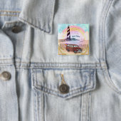 Stormy Rainbow Lighthouse Button (Beispiel)