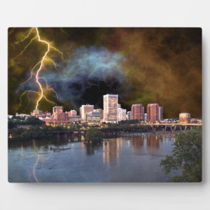 Stormy Richmond Skyline Fotoplatte