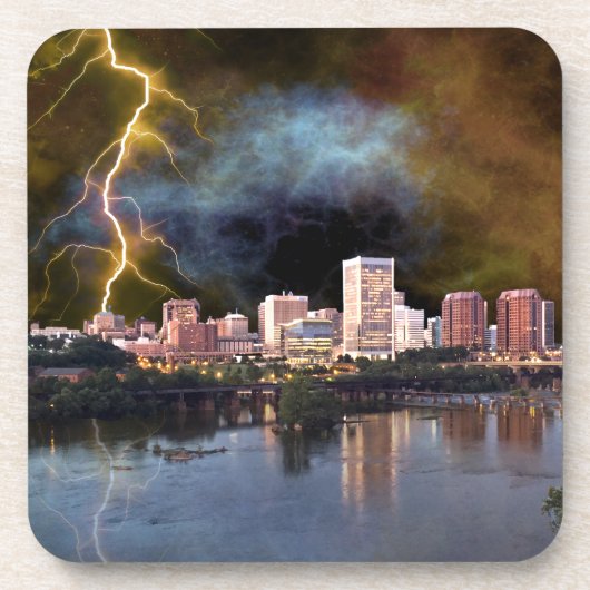 Stormy Richmond Skyline Getränkeuntersetzer (Vorderseite)