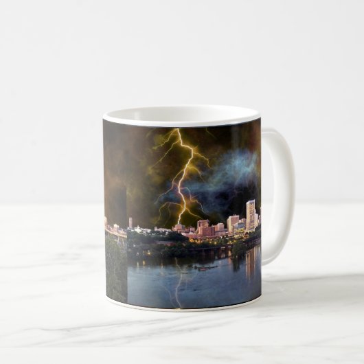 Stormy Richmond Skyline Kaffeetasse (VorderseiteRechts)