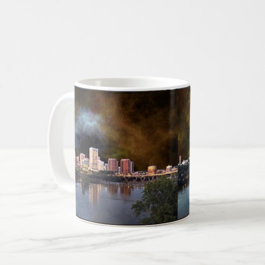 Stormy Richmond Skyline Kaffeetasse (Vorderseite Links)
