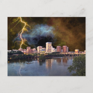 Stormy Richmond Skyline Postcard Postkarte