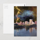 Stormy Richmond Skyline Postkarte (Vorne/Hinten)