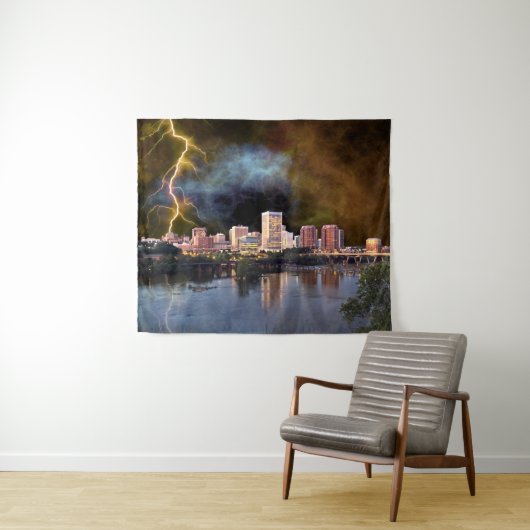 Stormy Richmond Skyline Wandteppich (Beispiel (Horizontal))