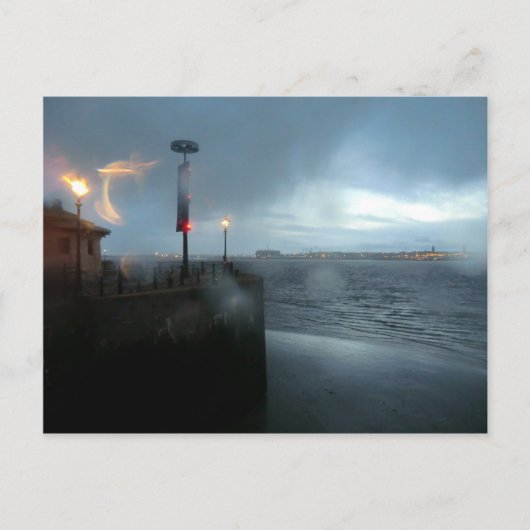 Stormy River Mersey Postkarte (Vorderseite)
