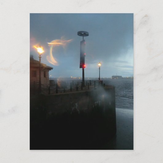 Stormy River Mersey Postkarte (Vorderseite)