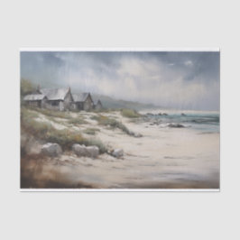 Stormy Rustic Coastal Landschaft Malerei Dekoupage Seidenpapier