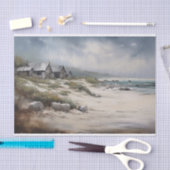 Stormy Rustic Coastal Landschaft Malerei Dekoupage Seidenpapier (Handwerk)