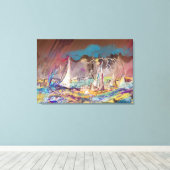 STORMY SAILBOATS LEINWANDDRUCK (Insitu (Holzboden))