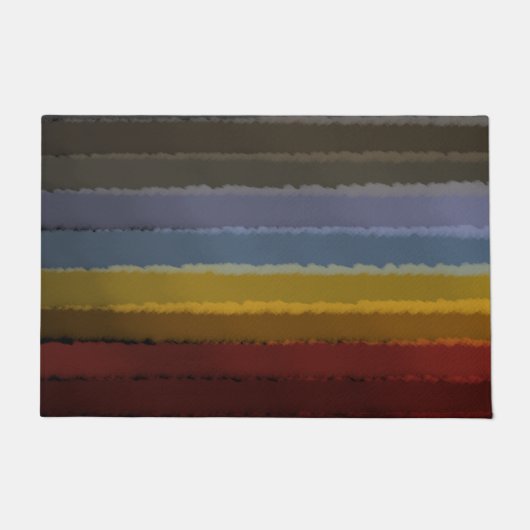 Stormy Salty Aquarell Pop Farbe Abstrakte Kunst Fußmatte (Vorderseite)