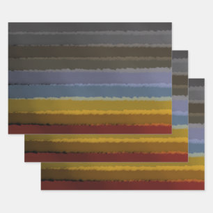 Stormy Salty Aquarell Pop Farbe Abstrakte Kunst Geschenkpapier Set