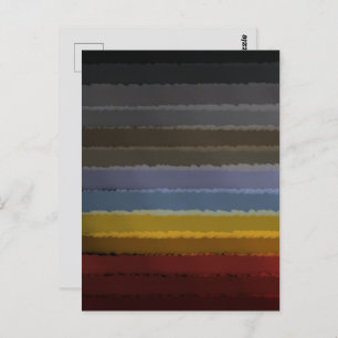 Stormy Salty Aquarell Pop Farbe Abstrakte Kunst Postkarte