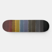 Stormy Salty Aquarell Pop Farbe Abstrakte Kunst Skateboard (Horizontal)