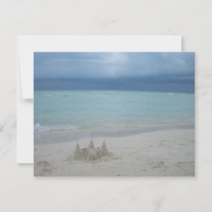 Stormy Sandcastle Beach Landscape Foto