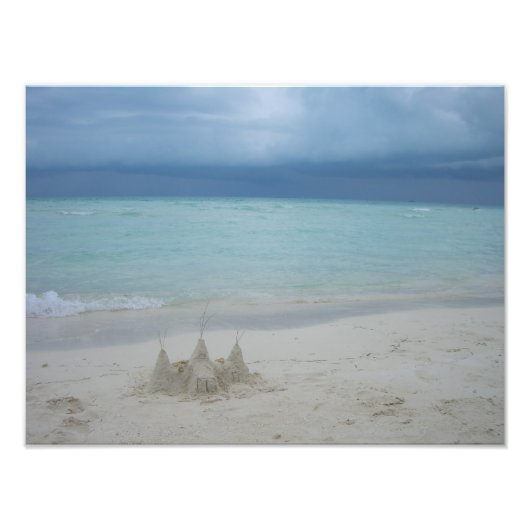Stormy Sandcastle Beach Landscape Foto (Vorne)