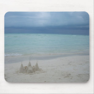 Stormy Sandcastle Beach Landscape Foto Mousepad