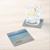 Stormy Sandcastle Beach Landscape Foto Rechteckiger Pappuntersetzer (Vor Ort)