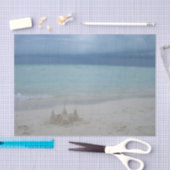 Stormy Sandcastle Beach Landscape Foto Seidenpapier (Handwerk)