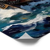 Stormy Sea Battle Poster (Ecke)