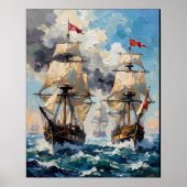 Stormy Sea Battle Poster (Vorne)