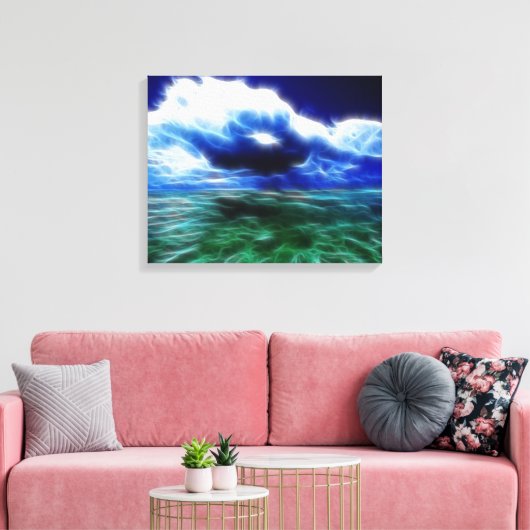 Stormy Sea Wrapped Canvas Leinwanddruck (Insitu (Wohnzimmer))