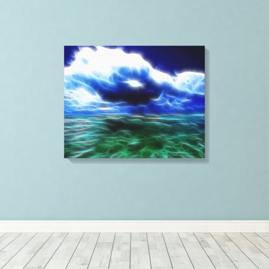 Stormy Sea Wrapped Canvas Leinwanddruck (Insitu (Holzboden))