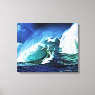 Stormy Sea Wrapped Canvas Leinwanddruck