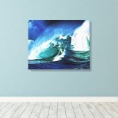 Stormy Sea Wrapped Canvas Leinwanddruck (Insitu (Holzboden))
