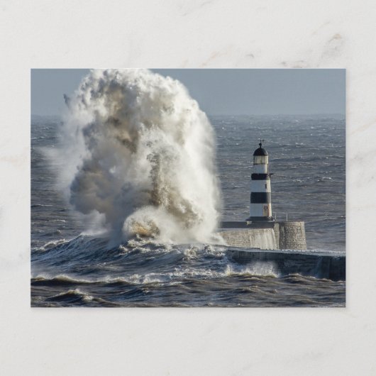 Stormy Seas at Roker Postkarte (Vorderseite)