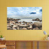 Stormy Seas Premium Wrapped Triptych Leinwand (Insitu (Wohnzimmer))