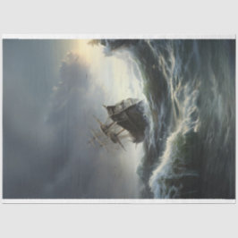 Stormy Seas Ship Decoupage Seidenpapier
