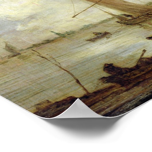 Stormy Seascape, 1655 Poster (Ecke)