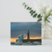 Stormy Sees auf der Roker Postkarte (Stehend Vorderseite)