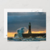 Stormy Sees auf der Roker Postkarte (Vorne/Hinten)