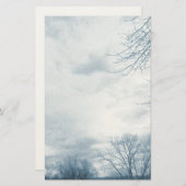 Stormy Skies Blue Stationery Briefpapier (Vorne/Hinten)