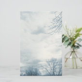 Stormy Skies Blue Stationery Briefpapier (Stehend Vorderseite)