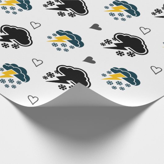 "Stormy Skies: Cloud & Thunder Wrapping Paper." Geschenkpapier (Ecke)