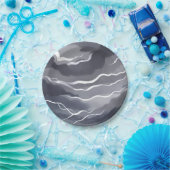 Stormy Skies | Dunkle Wasserfarbe Pappteller (Party)