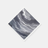 Stormy Skies | Dunkle Wasserfarbe Serviette (Ecke)