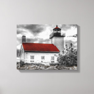 Stormy Skies - Michigan Lighthouse Canvas Print Leinwanddruck