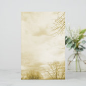 Stormy Skies Yellow Stationery Briefpapier (Stehend Vorderseite)
