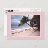 Stormy Sky, Beach, Palm Tree, Negril, Jamaika Ankündigungspostkarte (Vorne/Hinten)