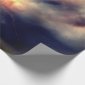 STORMY SKY MIT LICHTORANGE UND DUNKELBLAU GESCHENKPAPIER (Ecke)