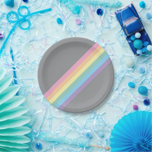 Stormy Sky & Rainbow Paper-Teller Pappteller (Party)